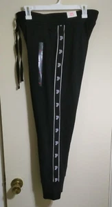 Pantalón ajustado negro Victoria's Secret rosa con cinta con logotipo talla L - Imagen 1 de 3