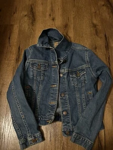 Levi Strauss Jean Jacket Medium Wash Denim Button Up  Youth Girls Size Large - Picture 1 of 5