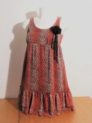 🌼 Robe/ Tunique "Panthère" Rouge Beige Noir sans manches- Neuf- A Part Ca - Photo 1/4