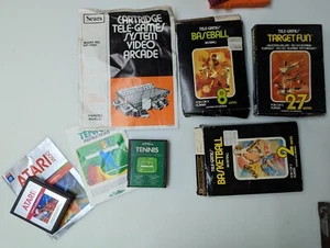 Vintage Sears Tele Games Atari Typ 5 Spiele SET Box & Bedienungsanleitung USA - Bild 1 von 20