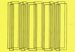 Tarjeta de invitación/tarjeta de invitación: Jon Gibson Works on Paper música amarilla Berlín - Imagen 1 de 2
