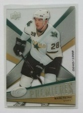 Mark Fistric (Stars) 2008-09 Upper Deck Ice hockey ROOKIE card (only 1999 made)