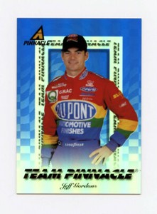 Jeff Gordon & Ray Evernham 1997 Team Pinnacle Blue Acetate Insert Card 1:240