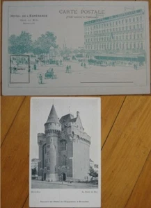 Brüssel/Bruxelles, Belgien 1910 Postkarte: Hotel de l'Esperance, Gare du Midi - Bild 1 von 1