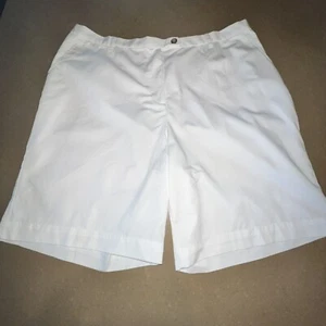 Pantalones Cortos Mujer Lands End Talla 22 W Tiro Alto Blanco Cintura Elástica 9.5" Entrepierna - Imagen 1 de 11