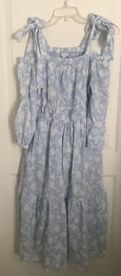 Free Assembly Dress Womens Med Boho Tiered pockets Cottage floral peasant Chic - Image 1 of 4