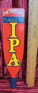 THE SHIPYARD FUGGLES IPA USED Beer Tap Draft Heavy Handle Bar Pub ORR SHAPED - Picture 1 of 16