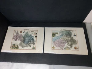 (2) 1876 J Migeon Large Antique Maps of French Empire in 1811 - France - Picture 1 of 16