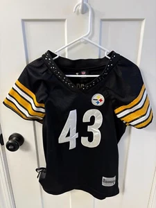 NFL Reebok Pittsburgh Steelers Troy Polamalu Black Stitched Women's Med Jersey - Picture 1 of 4