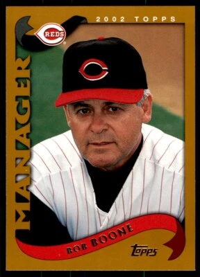 2002 TOPPS #304 BOB BOONE CINCINNATI REDS - Image 1 of 2