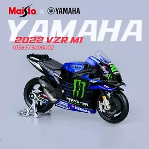 Maisto 1/18 Yamaha 2022 YZR-M1 #21 Motorcycle Model Franco Morbidelli MOTOGP Toy - Picture 1 of 14