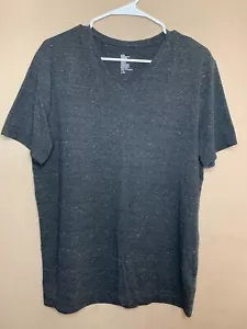 Men's MXG by H&M Size L - Lightweight Short Sleeve V-Neck Top Shirt - KAFE - Picture 1 of 3