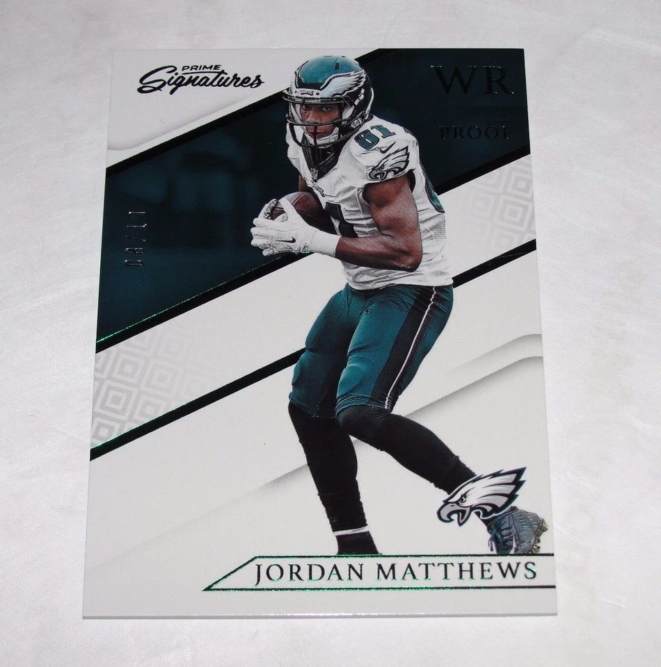 2016 Prime Signatures JORDAN MATTHEWS #106 Green Foil SP/10 EAGLES - Vanderbilt - Image 1 of 1