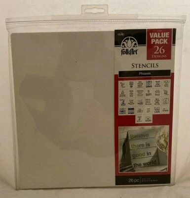 Plantilla de papel Value Pack 12 X 12 pulgadas Frases 26 diseños Folkart a cuadros  Foto 1 de 3