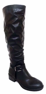 Nuevas Botas Ecuestres Inclinadas Apt 9 ""Irene"" Negras Rodilla Alta Montar Talla 6W7W - Imagen 1 de 4