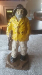 Early 1900's cast iron doorstop OLD SALT Hubley ORIGINAL PAINT 6 1/2 inches tall - Picture 1 of 8
