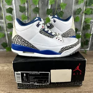 Taglia 8 - Nike Air Jordan 3 Retro True Blue 2011 136064-104 OG III bianco/grigio/blu - Foto 1 di 12