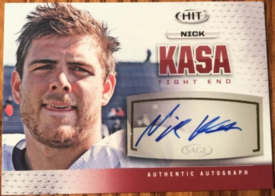 2013 SAGE HIT Autographs Red Nick Kasa #A144 Colorado Buffaloes - Image 1 of 2