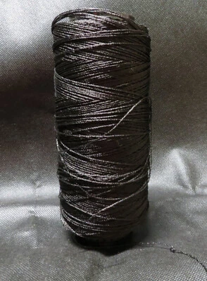 Kreinik Metallic Thread Black #005C - #12 Tapestry Braid 480M Cone - Image 1 of 3