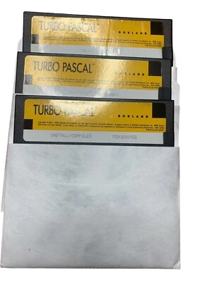 Borland Turbo C Version 3.0 for DOS Floppy Disk SET 3 Disks Free Shipping - Image 1 of 4