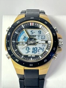 Skmei Digital & Analog Combination Watch, Alarm, WR 50M, Ceramic Band - Picture 1 of 9