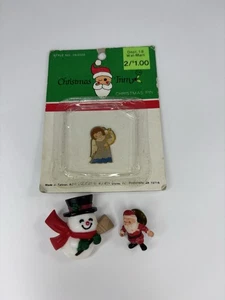 LOTTO di spille VINTAGE NATALE spilla gioielli set vacanze Babbo Natale Hallmark pupazzo di neve - Foto 1 di 4