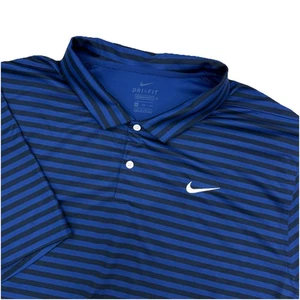 Nike Logo Poloshirt Gr. 4XL Streifen Dri-Fit Stretch Golf Performance CU9858-455 - Bild 1 von 7