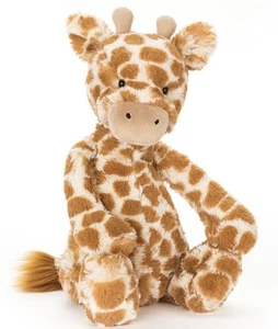 Jellycat Bashful Giraffe Floppy Plüsch Medium 12 Zoll cremebraune Punkte Lovey - Bild 1 von 5