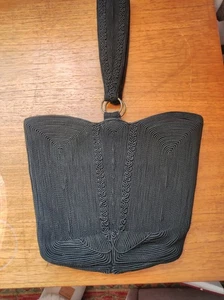 Vintage 1930-40 Genuine Corde Black Hand Bag - Picture 1 of 4