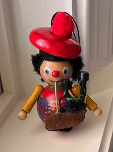 Vintage Steinbach Wooden Ornament Scottish Bagpipe Player 3.5" Germany Bagpiper - Picture 1 of 4