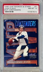 Leaf R & S John Elway 1998 MVP Contenders PSA 8 POP 2 (solo 1 superior) 214/2500 - Imagen 1 de 2