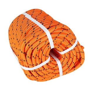 1/2"×200' Double Braid Polyester Rope 6180Lbs Breaking Strength Bull Rope Orange - Picture 1 of 14