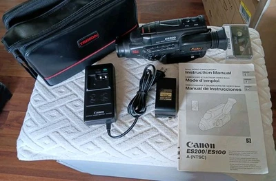 Canon ES200 8mm Video Color Camcorder Handheld W/Adapter-Batteries & Manual VTG - Image 1 of 4