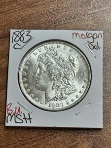 1883 O Morgan Silver Dollar BU Brilliant Uncirculated MS+ U.S. $1 Coin (Raw17048 - Picture 1 of 2