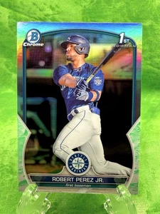 Robert Perez Jr -- Lunar Glow - 2023 Bowman Chrome #BCP-124 Seattle Mariners - Picture 1 of 11