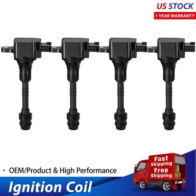 UF351 4 X Ignition Coils for 2001-2006 Nissan Sentra Altima 1.8L L4 22448-6N015 - Image 1 of 4