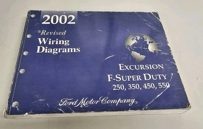 Ford Excursion F-Super Duty 250 350 450 550 2002 fabricante de equipos originales diagrama de cableado de fábrica  Foto 1 de 4