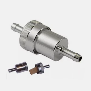 Alloy Fuel Petrol Inline Filter 1/4" 6mm. Cleanable. For MOTORCYCLE SCOOTER - Picture 1 of 5
