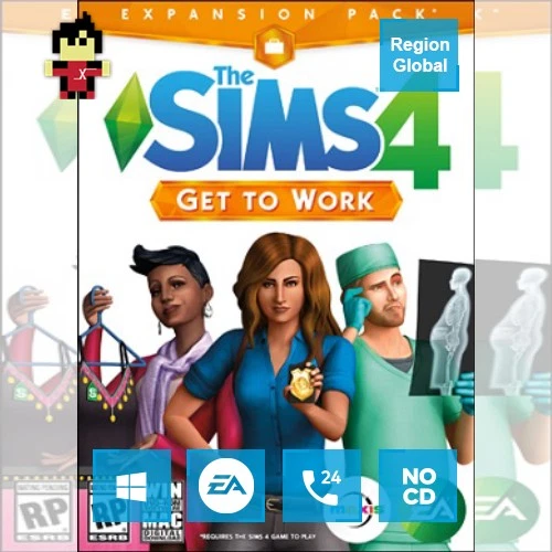 The Sims 4 Get to Work DLC for PC EA Key Game Region Free - Image 1 of 1
