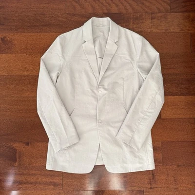 Lululemon New Venture Blazer Mens Slim Fit Wrinkle Free Stretch Ivory Size L - Image 1 of 4