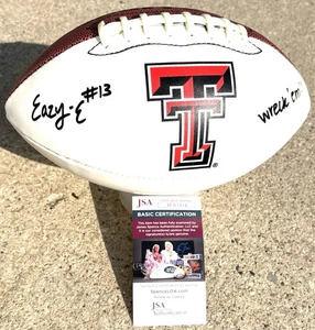 ERIK EZUKANMA Texas Tech SIGNED Football JSA COA MIAMI DOLPHINS - Picture 1 of 5