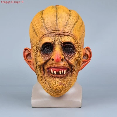 Pumpkin Head Latex Mask Halloween Cosplay Scary Ghost Headgear Cos Party Props - Image 1 of 4