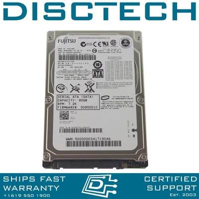 Fujitsu Mobile MHW2080BJ SATA Hard Disk Drive - Image 1 of 2