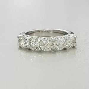 1.20CT Round Cut Lab Created Wedding Band Ring Gift 14K White Gold Plated - Picture 1 of 8