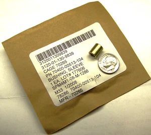 HH60 AIRCRAFT NEW 70400-00513-105 BRASS BUSHING SLEEVE .1908"ID .3134"OD .2035"L - Bild 1 von 7