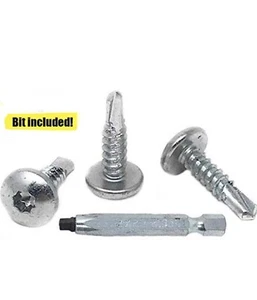 250 Pack 3/4'' Self Tap Zinc Cargo Trailer Sheet Metal Screws w/ #2 Square Bit - Bild 1 von 2