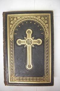 1884 HOLY BIBLE BACKER / MEYER Family History from 1848 * Ornate Leather - Bild 1 von 12
