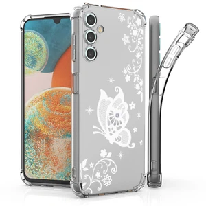 WHITE CLEAR LACE BUTTFLY Flower TPU Shockproof Slim Cover Case For Galaxy s23 - Picture 1 of 4