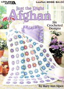 Just the Right Afghan Six Designs Leaflet 2096 Leisure Arts 1991 Vintage Crafts - Picture 1 of 2