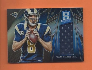 Camiseta Panini Spectra 2013 azul Sam Bradford usada en juegos #d 75/99 St. Louis Rams - Imagen 1 de 2